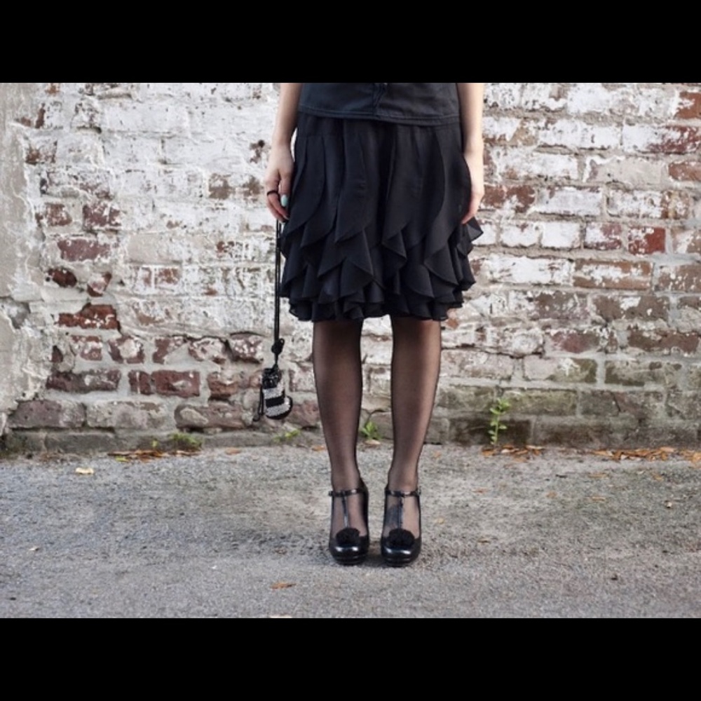 Dark fairy Flapper black skirt